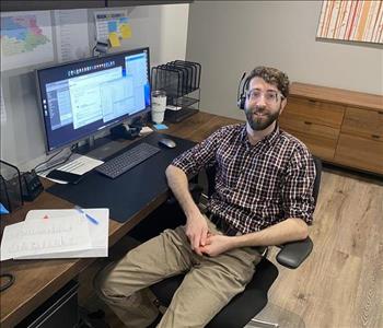 Zack is handling incoming calls and dispatches the leads for water, fire and mold!